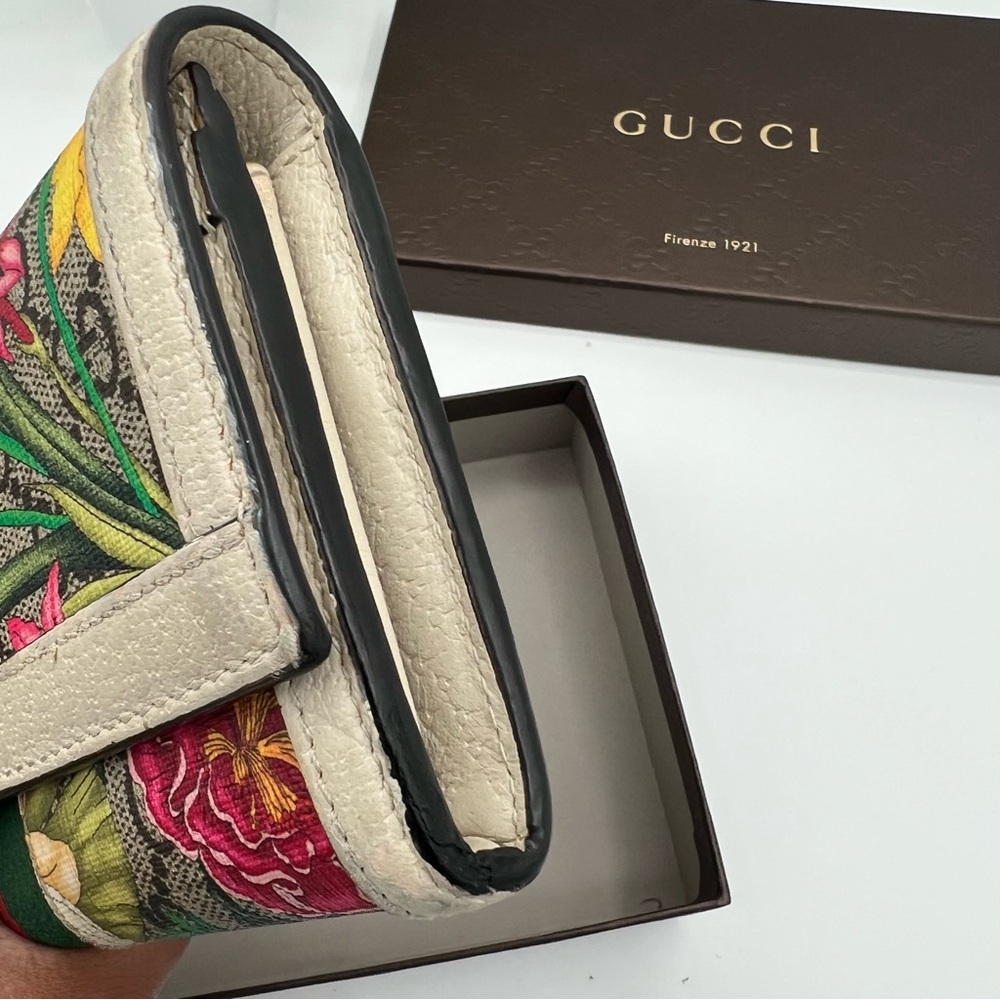 GUCCI Flora Ophidia Wallet Purse GG Supreme with box  Authentic - Picture 4 of 12